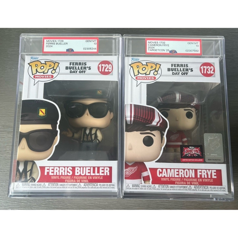 Ferris Bueller's Day Off Funko Pop Set Of 2 Cameron Frye Both PSA 10 #1729 #1732